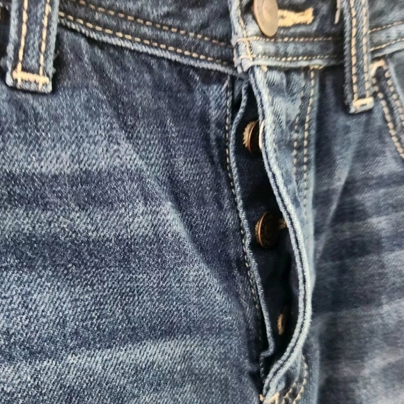 Hollister High Rise Boyfriend Short Dark Wash Button Fly Size 3 Waist 26 - Picture 3 of 5